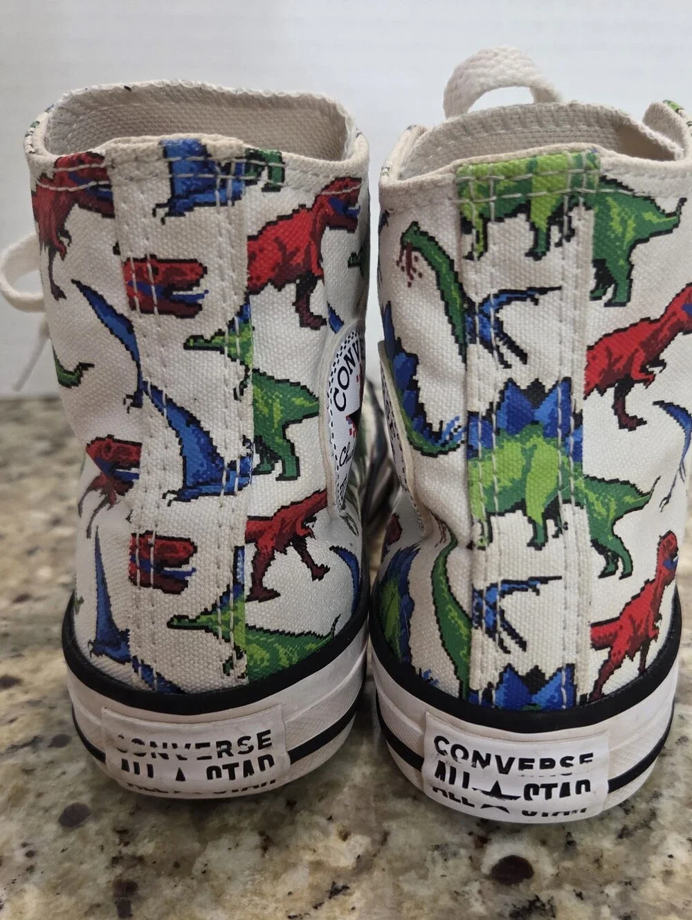 Converse Chuck Taylor All Star Dinosaur Sneaker 8 Bit Dino Shoes Kids Size 13